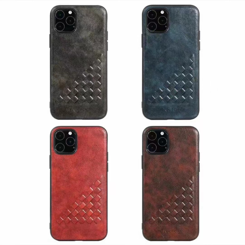 Lämplig för Apple 13 och Apple 13Pro telefonfodral, ren handvävd italiensk Mad Horse Cowhide Mobiltelefonhölster