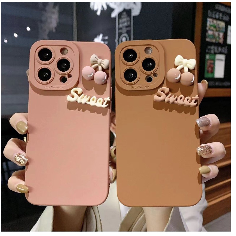 Lämplig för Apple iPhone12 Pro Max mobiltelefonfodral, Silikon mobiltelefonfodral, körsbärs mobiltelefonfodral mjukt fodral